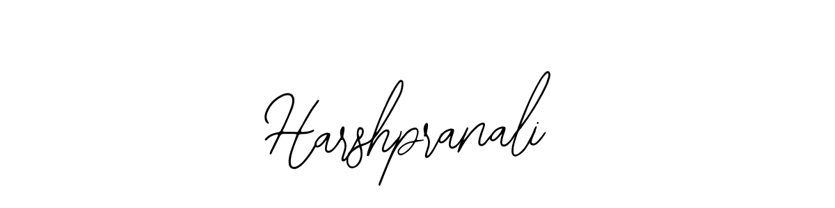 How to make Harshpranali name signature. Use Bearetta-2O07w style for creating short signs online. This is the latest handwritten sign. Harshpranali signature style 12 images and pictures png