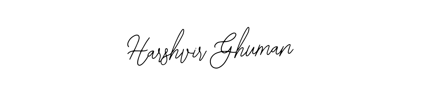 How to make Harshvir Ghuman name signature. Use Bearetta-2O07w style for creating short signs online. This is the latest handwritten sign. Harshvir Ghuman signature style 12 images and pictures png
