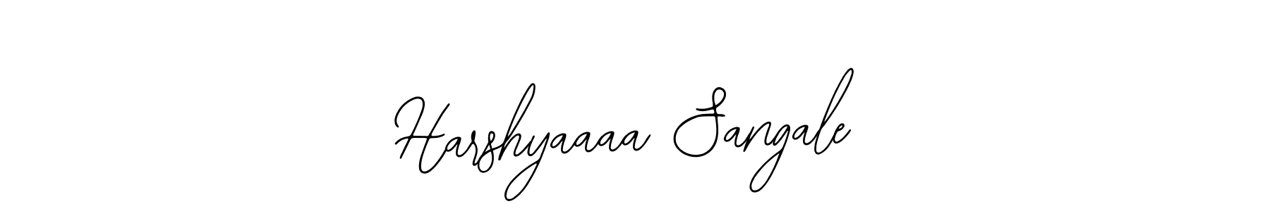 How to make Harshyaaaa Sangale name signature. Use Bearetta-2O07w style for creating short signs online. This is the latest handwritten sign. Harshyaaaa Sangale signature style 12 images and pictures png