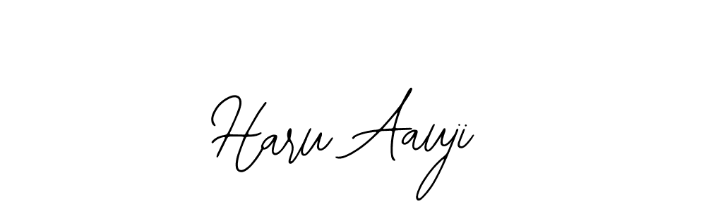 You should practise on your own different ways (Bearetta-2O07w) to write your name (Haru Aauji) in signature. don't let someone else do it for you. Haru Aauji signature style 12 images and pictures png