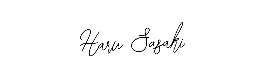 How to make Haru Sasaki name signature. Use Bearetta-2O07w style for creating short signs online. This is the latest handwritten sign. Haru Sasaki signature style 12 images and pictures png