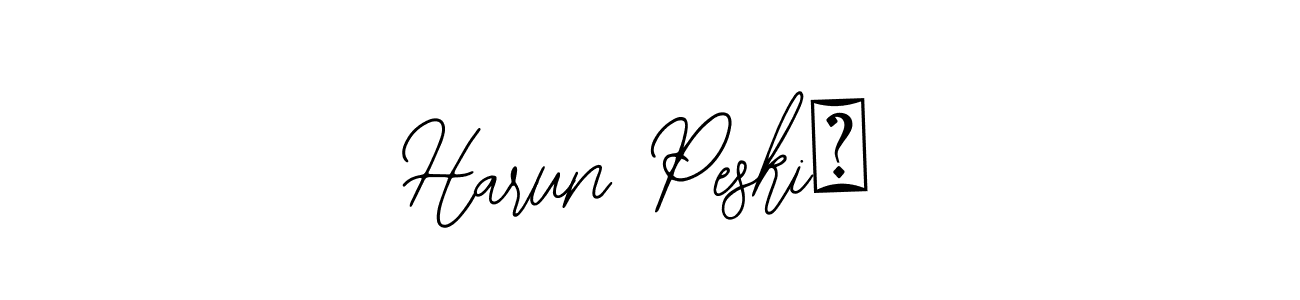 The best way (Bearetta-2O07w) to make a short signature is to pick only two or three words in your name. The name Harun Peskić include a total of six letters. For converting this name. Harun Peskić signature style 12 images and pictures png