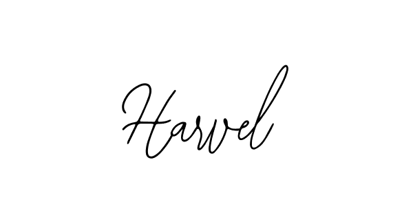 Use a signature maker to create a handwritten signature online. With this signature software, you can design (Bearetta-2O07w) your own signature for name Harvel. Harvel signature style 12 images and pictures png