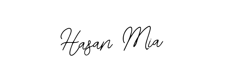 Use a signature maker to create a handwritten signature online. With this signature software, you can design (Bearetta-2O07w) your own signature for name Hasan Mia. Hasan Mia signature style 12 images and pictures png