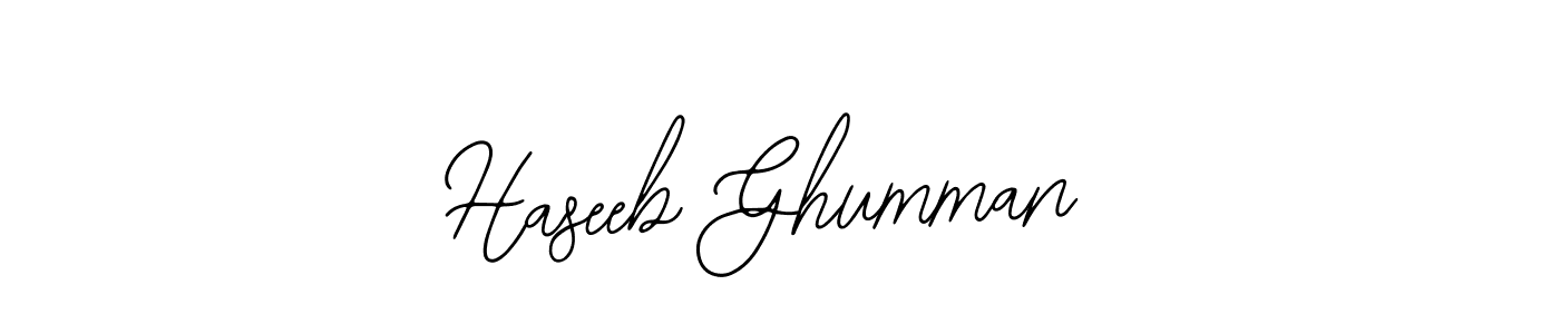 Haseeb Ghumman stylish signature style. Best Handwritten Sign (Bearetta-2O07w) for my name. Handwritten Signature Collection Ideas for my name Haseeb Ghumman. Haseeb Ghumman signature style 12 images and pictures png