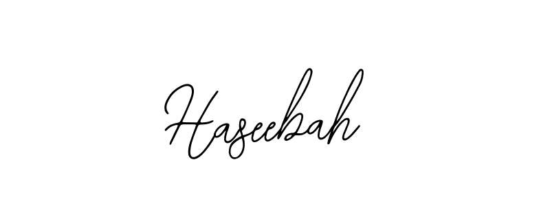 How to make Haseebah name signature. Use Bearetta-2O07w style for creating short signs online. This is the latest handwritten sign. Haseebah signature style 12 images and pictures png