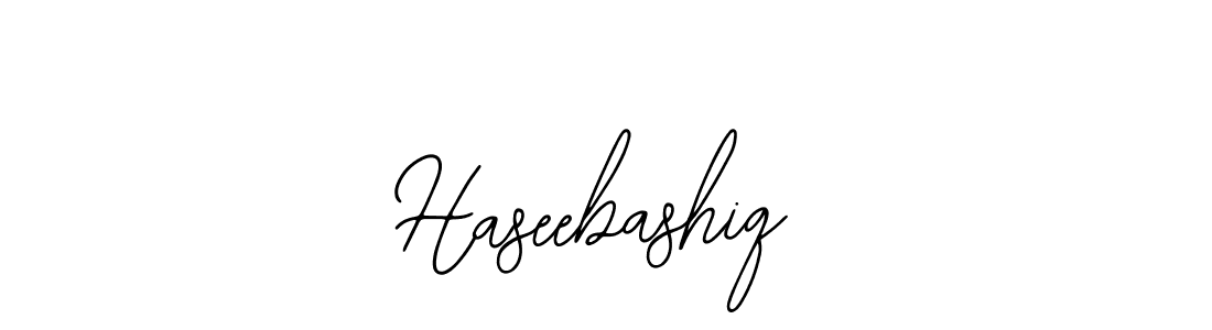 Use a signature maker to create a handwritten signature online. With this signature software, you can design (Bearetta-2O07w) your own signature for name Haseebashiq. Haseebashiq signature style 12 images and pictures png