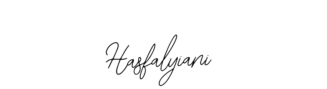 Use a signature maker to create a handwritten signature online. With this signature software, you can design (Bearetta-2O07w) your own signature for name Hasfalyiani. Hasfalyiani signature style 12 images and pictures png
