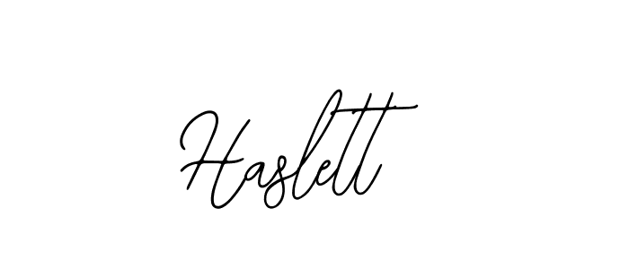How to make Haslett signature? Bearetta-2O07w is a professional autograph style. Create handwritten signature for Haslett name. Haslett signature style 12 images and pictures png