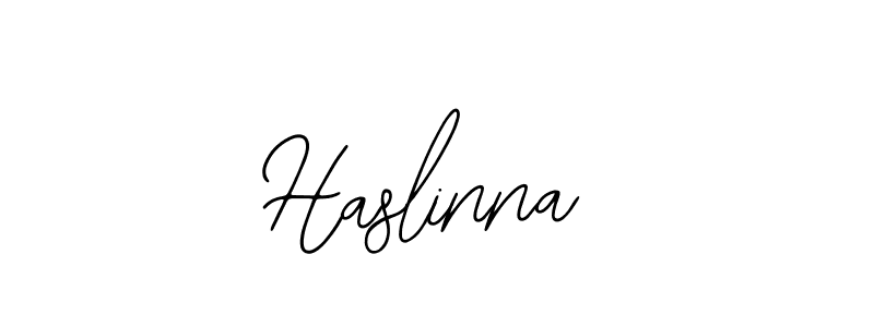 if you are searching for the best signature style for your name Haslinna. so please give up your signature search. here we have designed multiple signature styles  using Bearetta-2O07w. Haslinna signature style 12 images and pictures png