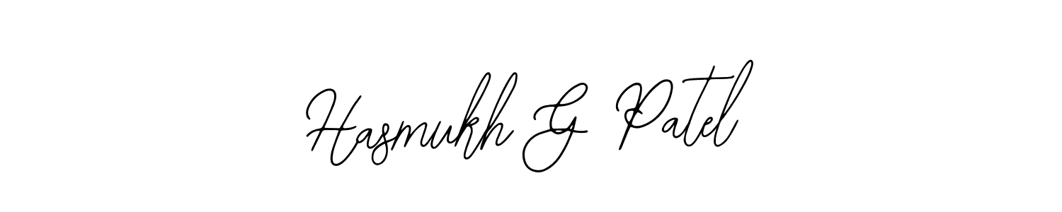 Hasmukh G Patel stylish signature style. Best Handwritten Sign (Bearetta-2O07w) for my name. Handwritten Signature Collection Ideas for my name Hasmukh G Patel. Hasmukh G Patel signature style 12 images and pictures png