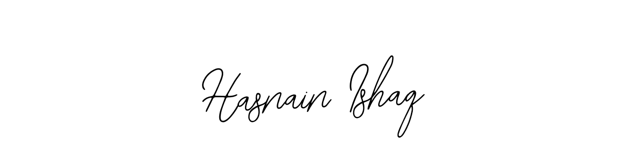 How to make Hasnain Ishaq name signature. Use Bearetta-2O07w style for creating short signs online. This is the latest handwritten sign. Hasnain Ishaq signature style 12 images and pictures png