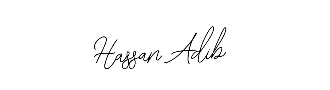 Design your own signature with our free online signature maker. With this signature software, you can create a handwritten (Bearetta-2O07w) signature for name Hassan Adib. Hassan Adib signature style 12 images and pictures png