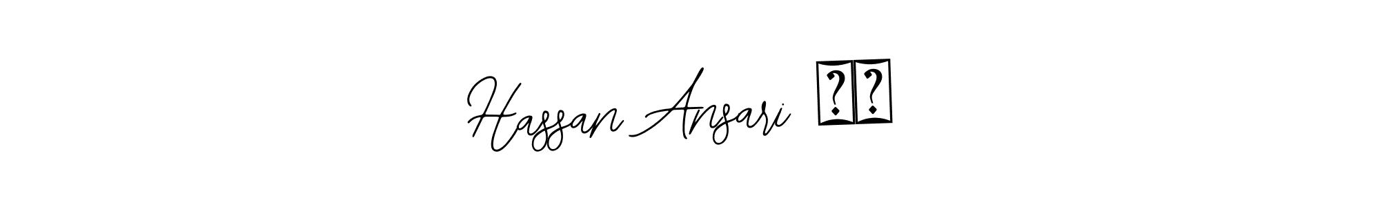 Bearetta-2O07w is a professional signature style that is perfect for those who want to add a touch of class to their signature. It is also a great choice for those who want to make their signature more unique. Get Hassan Ansari ♥️ name to fancy signature for free. Hassan Ansari ♥️ signature style 12 images and pictures png