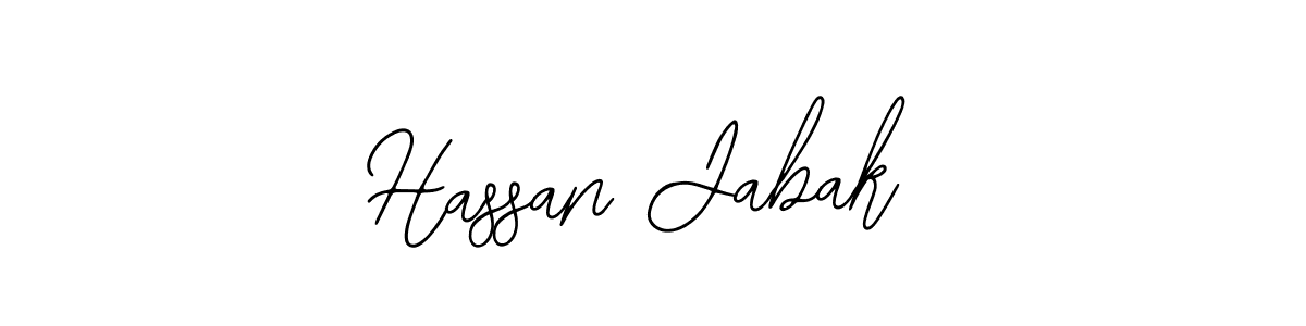 Bearetta-2O07w is a professional signature style that is perfect for those who want to add a touch of class to their signature. It is also a great choice for those who want to make their signature more unique. Get Hassan Jabak name to fancy signature for free. Hassan Jabak signature style 12 images and pictures png