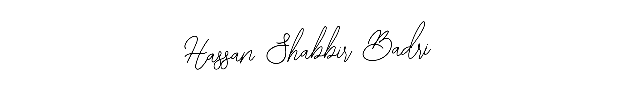 How to make Hassan Shabbir Badri name signature. Use Bearetta-2O07w style for creating short signs online. This is the latest handwritten sign. Hassan Shabbir Badri signature style 12 images and pictures png