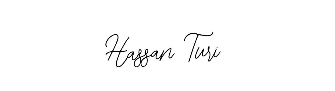 You should practise on your own different ways (Bearetta-2O07w) to write your name (Hassan Turi) in signature. don't let someone else do it for you. Hassan Turi signature style 12 images and pictures png