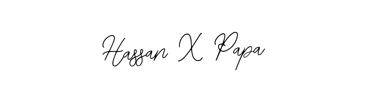 Use a signature maker to create a handwritten signature online. With this signature software, you can design (Bearetta-2O07w) your own signature for name Hassan X Papa. Hassan X Papa signature style 12 images and pictures png