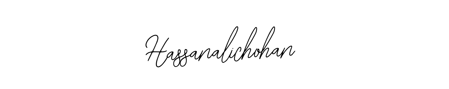 You should practise on your own different ways (Bearetta-2O07w) to write your name (Hassanalichohan) in signature. don't let someone else do it for you. Hassanalichohan signature style 12 images and pictures png