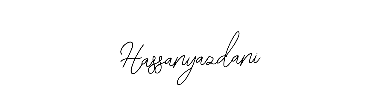 You should practise on your own different ways (Bearetta-2O07w) to write your name (Hassanyazdani) in signature. don't let someone else do it for you. Hassanyazdani signature style 12 images and pictures png