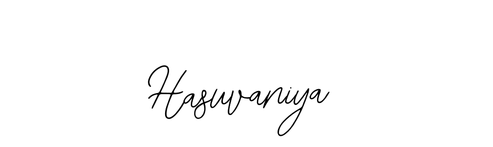 Use a signature maker to create a handwritten signature online. With this signature software, you can design (Bearetta-2O07w) your own signature for name Hasuvaniya. Hasuvaniya signature style 12 images and pictures png