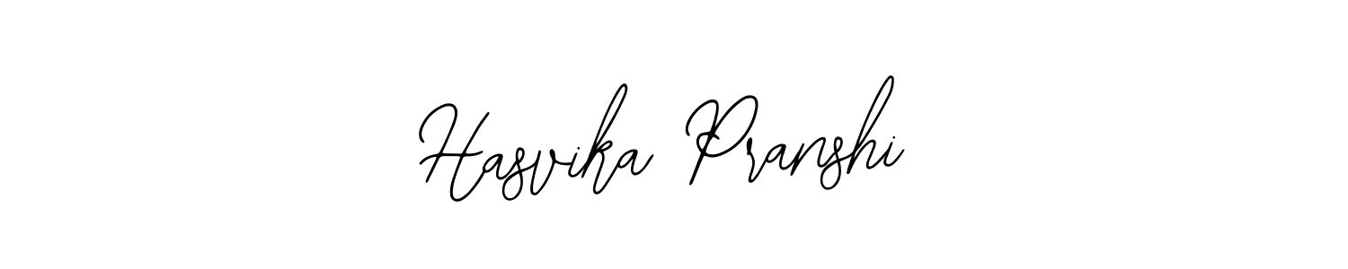 Make a short Hasvika Pranshi signature style. Manage your documents anywhere anytime using Bearetta-2O07w. Create and add eSignatures, submit forms, share and send files easily. Hasvika Pranshi signature style 12 images and pictures png