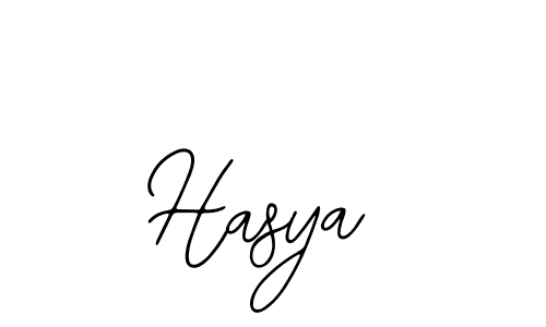 Use a signature maker to create a handwritten signature online. With this signature software, you can design (Bearetta-2O07w) your own signature for name Hasya. Hasya signature style 12 images and pictures png