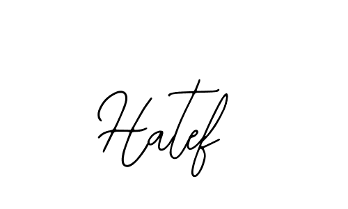 Design your own signature with our free online signature maker. With this signature software, you can create a handwritten (Bearetta-2O07w) signature for name Hatef. Hatef signature style 12 images and pictures png