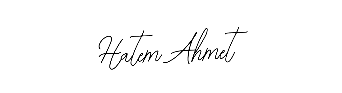 Use a signature maker to create a handwritten signature online. With this signature software, you can design (Bearetta-2O07w) your own signature for name Hatem Ahmet. Hatem Ahmet signature style 12 images and pictures png