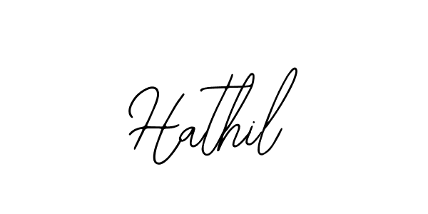 Use a signature maker to create a handwritten signature online. With this signature software, you can design (Bearetta-2O07w) your own signature for name Hathil. Hathil signature style 12 images and pictures png