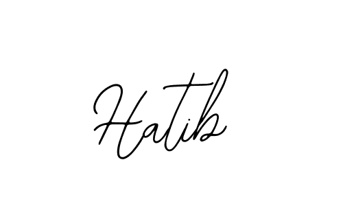 Design your own signature with our free online signature maker. With this signature software, you can create a handwritten (Bearetta-2O07w) signature for name Hatib. Hatib signature style 12 images and pictures png