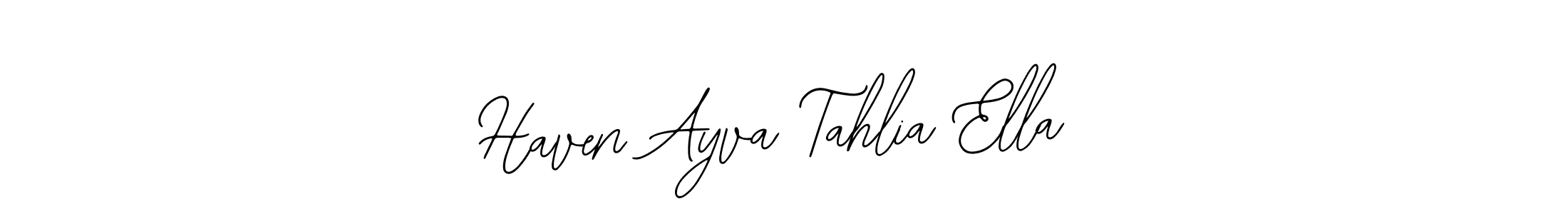 You should practise on your own different ways (Bearetta-2O07w) to write your name (Haven Ayva Tahlia Ella) in signature. don't let someone else do it for you. Haven Ayva Tahlia Ella signature style 12 images and pictures png