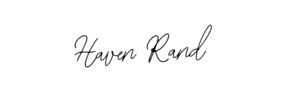 You should practise on your own different ways (Bearetta-2O07w) to write your name (Haven Rand) in signature. don't let someone else do it for you. Haven Rand signature style 12 images and pictures png