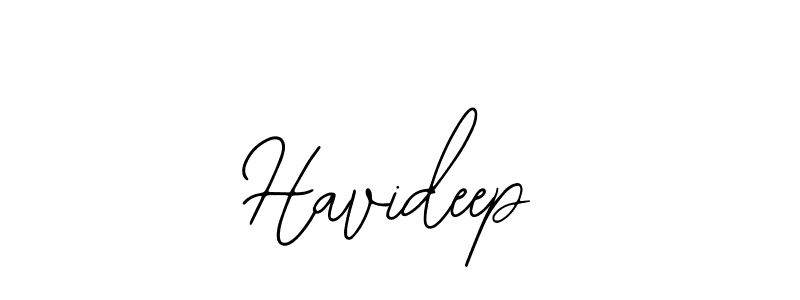 How to make Havideep name signature. Use Bearetta-2O07w style for creating short signs online. This is the latest handwritten sign. Havideep signature style 12 images and pictures png