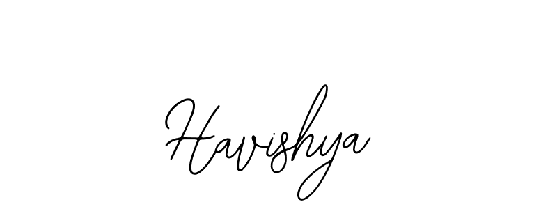 How to make Havishya name signature. Use Bearetta-2O07w style for creating short signs online. This is the latest handwritten sign. Havishya signature style 12 images and pictures png