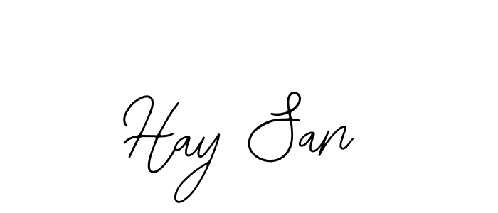 Use a signature maker to create a handwritten signature online. With this signature software, you can design (Bearetta-2O07w) your own signature for name Hay San. Hay San signature style 12 images and pictures png