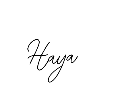 Make a beautiful signature design for name Haya. With this signature (Bearetta-2O07w) style, you can create a handwritten signature for free. Haya signature style 12 images and pictures png