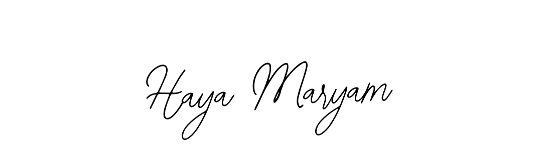 You should practise on your own different ways (Bearetta-2O07w) to write your name (Haya Maryam) in signature. don't let someone else do it for you. Haya Maryam signature style 12 images and pictures png