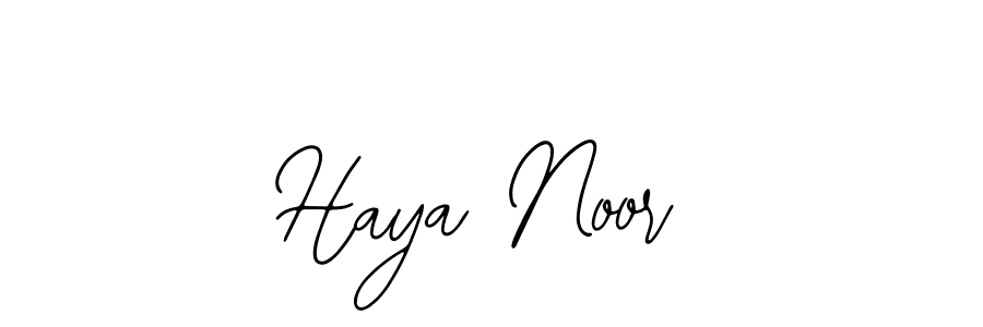 How to make Haya Noor name signature. Use Bearetta-2O07w style for creating short signs online. This is the latest handwritten sign. Haya Noor signature style 12 images and pictures png