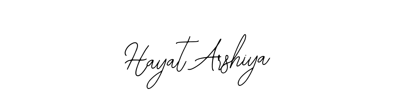 Make a beautiful signature design for name Hayat Arshiya. With this signature (Bearetta-2O07w) style, you can create a handwritten signature for free. Hayat Arshiya signature style 12 images and pictures png