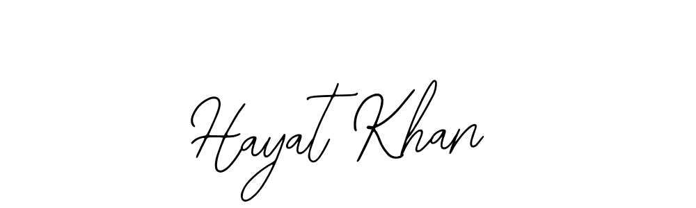 Design your own signature with our free online signature maker. With this signature software, you can create a handwritten (Bearetta-2O07w) signature for name Hayat Khan. Hayat Khan signature style 12 images and pictures png