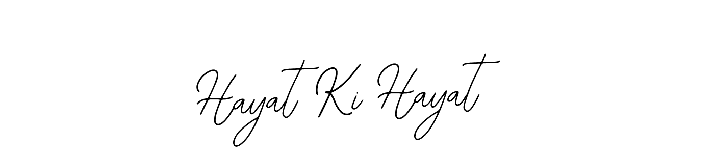 Also You can easily find your signature by using the search form. We will create Hayat Ki Hayat name handwritten signature images for you free of cost using Bearetta-2O07w sign style. Hayat Ki Hayat signature style 12 images and pictures png