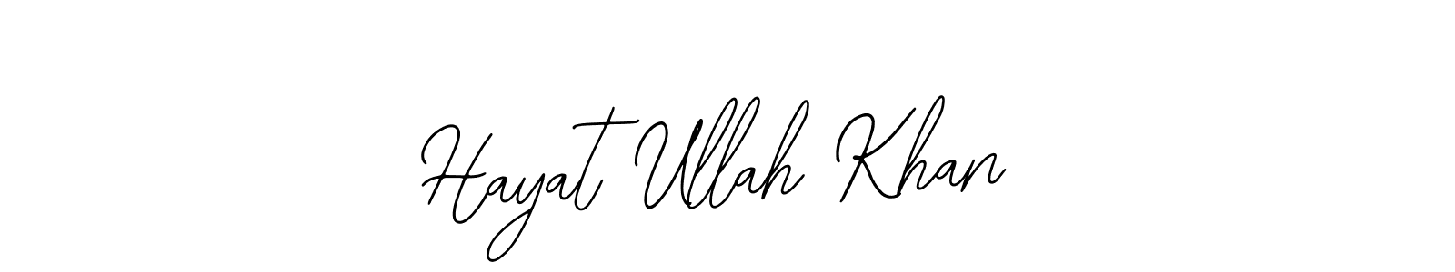 The best way (Bearetta-2O07w) to make a short signature is to pick only two or three words in your name. The name Hayat Ullah Khan include a total of six letters. For converting this name. Hayat Ullah Khan signature style 12 images and pictures png