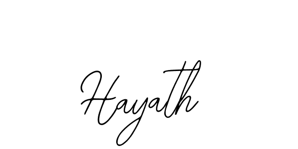 Use a signature maker to create a handwritten signature online. With this signature software, you can design (Bearetta-2O07w) your own signature for name Hayath. Hayath signature style 12 images and pictures png