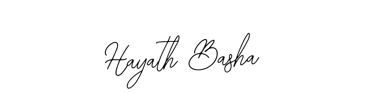 Design your own signature with our free online signature maker. With this signature software, you can create a handwritten (Bearetta-2O07w) signature for name Hayath Basha. Hayath Basha signature style 12 images and pictures png