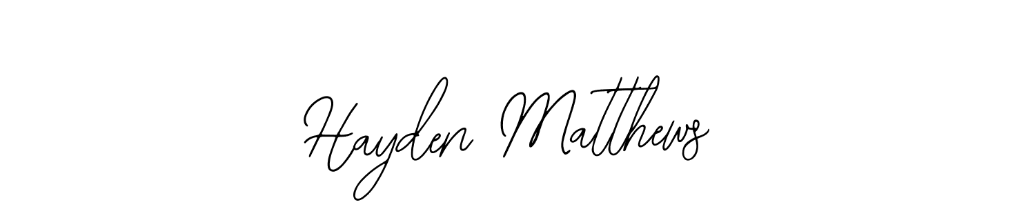 Similarly Bearetta-2O07w is the best handwritten signature design. Signature creator online .You can use it as an online autograph creator for name Hayden Matthews. Hayden Matthews signature style 12 images and pictures png