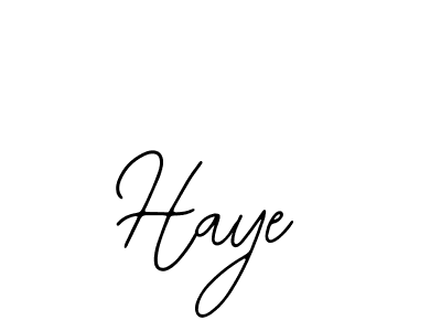 You should practise on your own different ways (Bearetta-2O07w) to write your name (Haye) in signature. don't let someone else do it for you. Haye signature style 12 images and pictures png