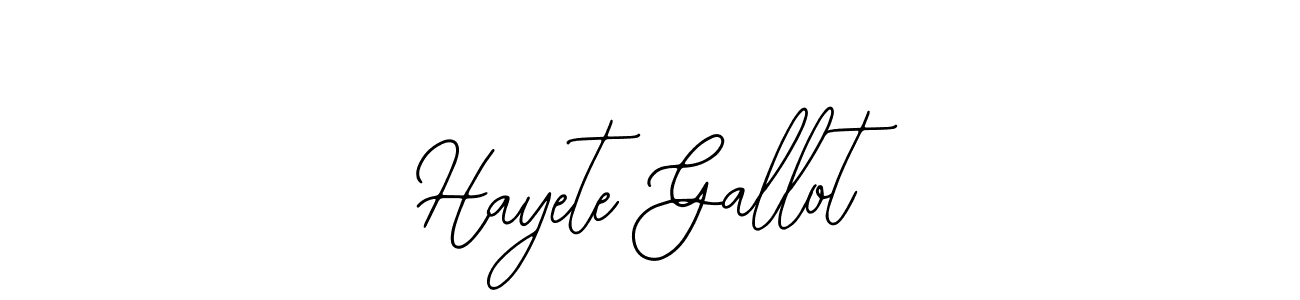 Bearetta-2O07w is a professional signature style that is perfect for those who want to add a touch of class to their signature. It is also a great choice for those who want to make their signature more unique. Get Hayete Gallot name to fancy signature for free. Hayete Gallot signature style 12 images and pictures png