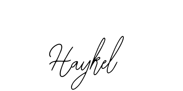 Use a signature maker to create a handwritten signature online. With this signature software, you can design (Bearetta-2O07w) your own signature for name Haykel. Haykel signature style 12 images and pictures png