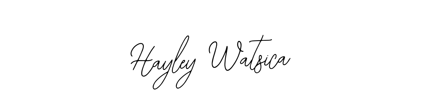 You can use this online signature creator to create a handwritten signature for the name Hayley Watsica. This is the best online autograph maker. Hayley Watsica signature style 12 images and pictures png